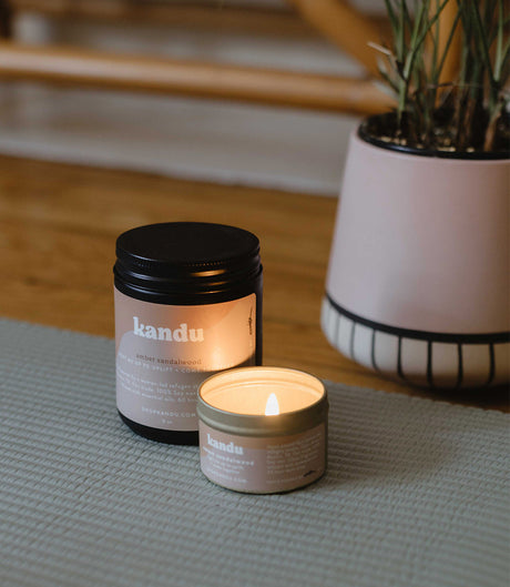 amber sandalwood 3oz candle by Matr Boomie - Sumiye Co