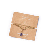 Indali Amethyst Gemstone Drop Necklace - Purple, Semi Precious - Sumiye Co