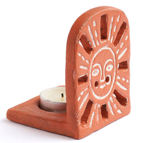 Vasanta Sunrise Tealight Candle Holder - Terracotta by Matr Boomie - Sumiye Co