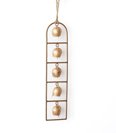 Rustic Bells Ladder Wall Hanging, Wind Chime - Hand Tuned by Matr Boomie - Sumiye Co