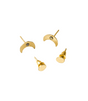 Ruchi Crescent Moon Tiny Dot Gold Stud Earrings Set of 2 by Matr Boomie - Sumiye Co