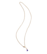 Indali Amethyst Gemstone Drop Necklace - Purple, Semi Precious - Sumiye Co
