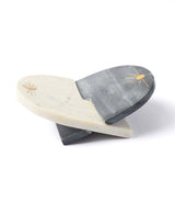 Indukala Moon Phase Book Holder Stand - Black, White Marble by Matr Boomie - Sumiye Co