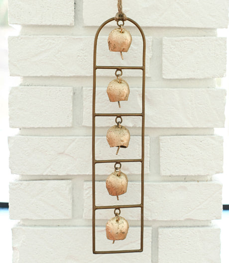 Rustic Bells Ladder Wall Hanging, Wind Chime - Hand Tuned by Matr Boomie - Sumiye Co
