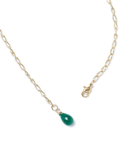 Indali Aventurine Gemstone Drop Necklace - Green, Semi Precious - Sumiye Co