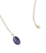 Indali Sodalite Gemstone Drop Necklace - Blue, Semi Precious - Sumiye Co