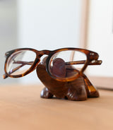 Turtle Eyeglasses Holder/Stand - Hand Carved Indian Rosewood by Matr Boomie - Sumiye Co