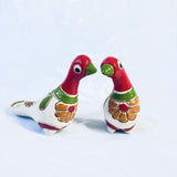 Ceramic Birds Set – Handmade Folk Art Sculpture from Colombia - Sumiye Co