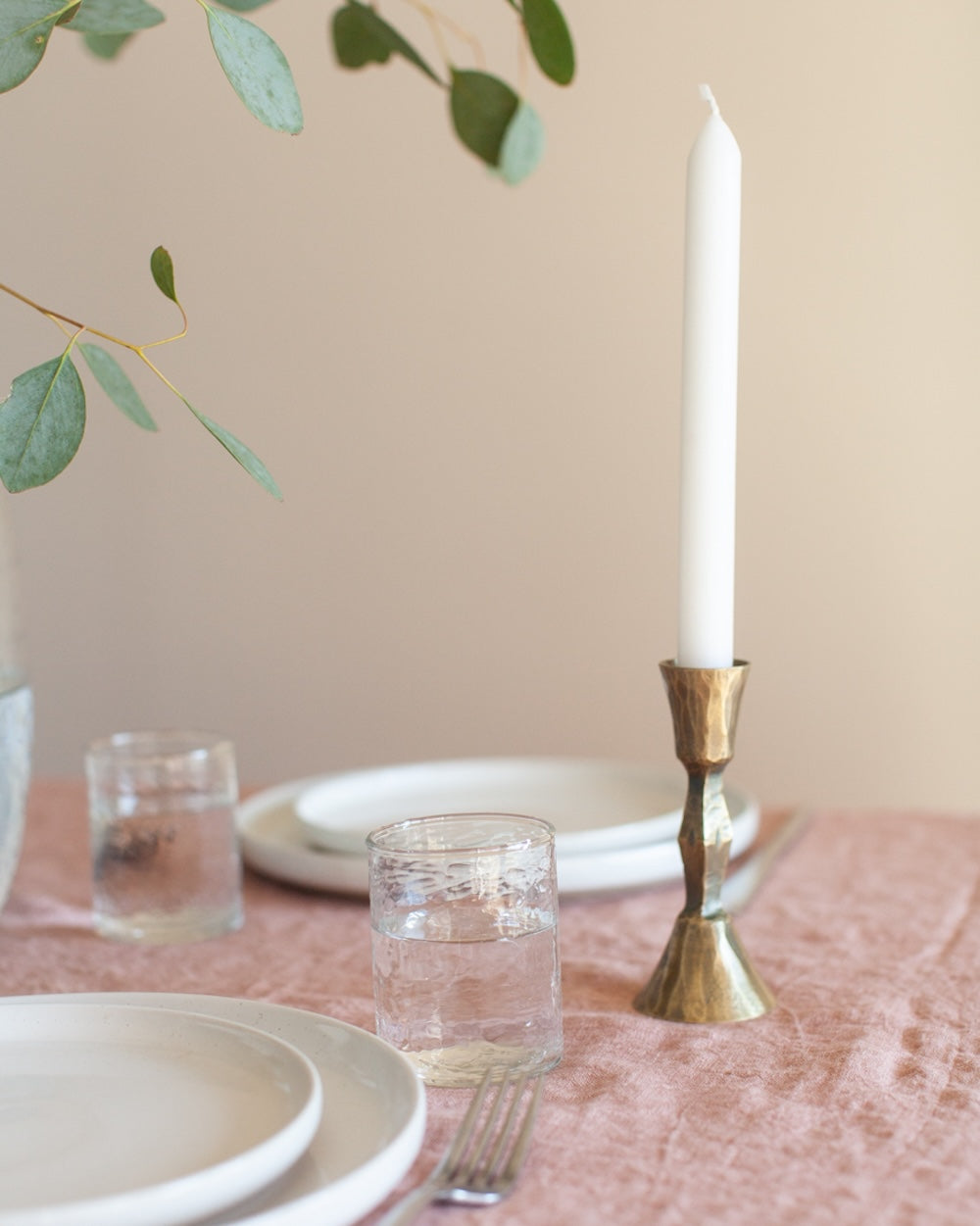 S/2 Low Diamond Candlestand - Brass Finish - Sumiye Co