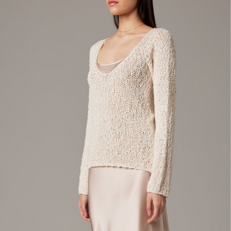 Flammé Loose Knit Long Sweater - Sumiye Co