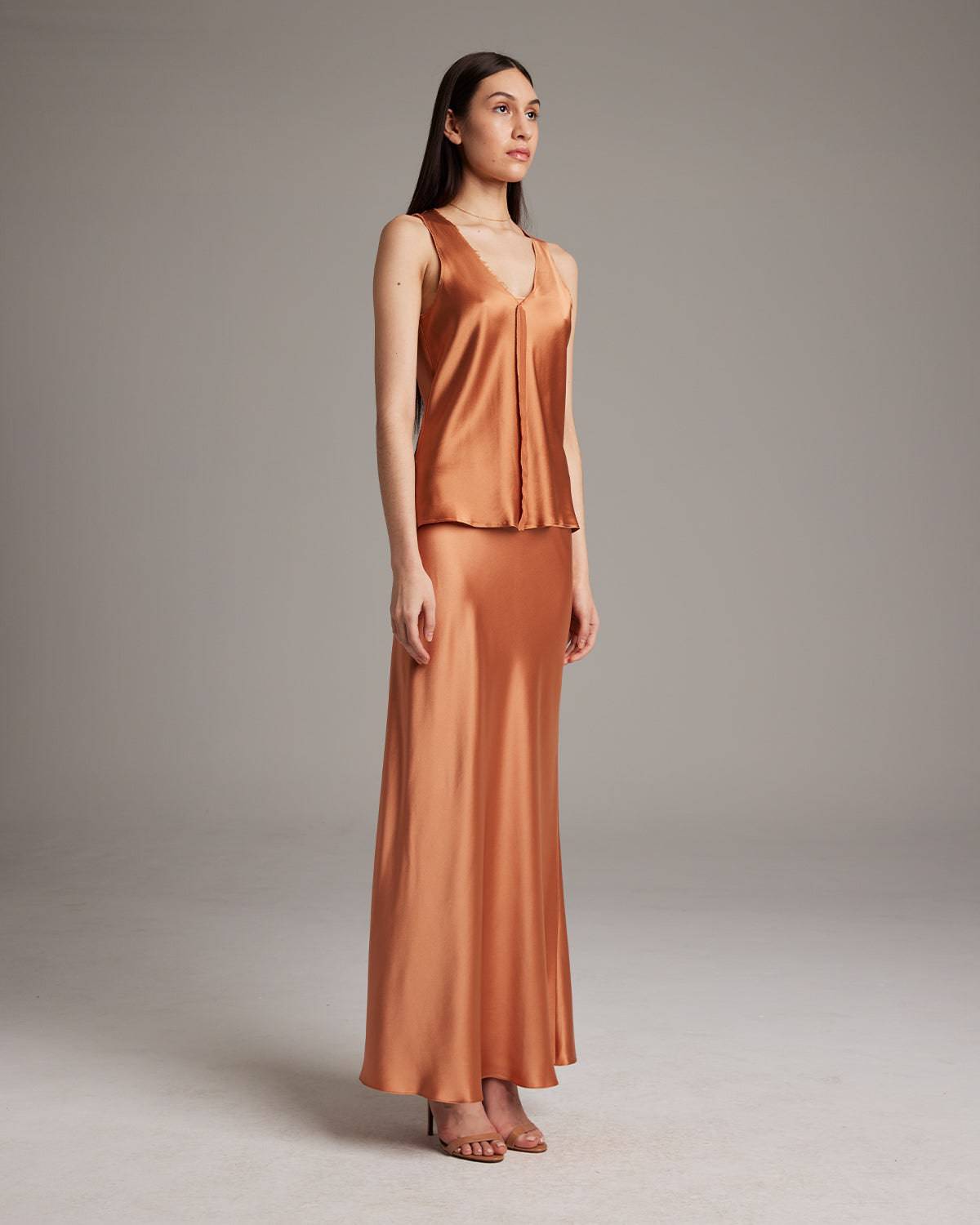 Silk Raw Edge Tank - Sumiye Co
