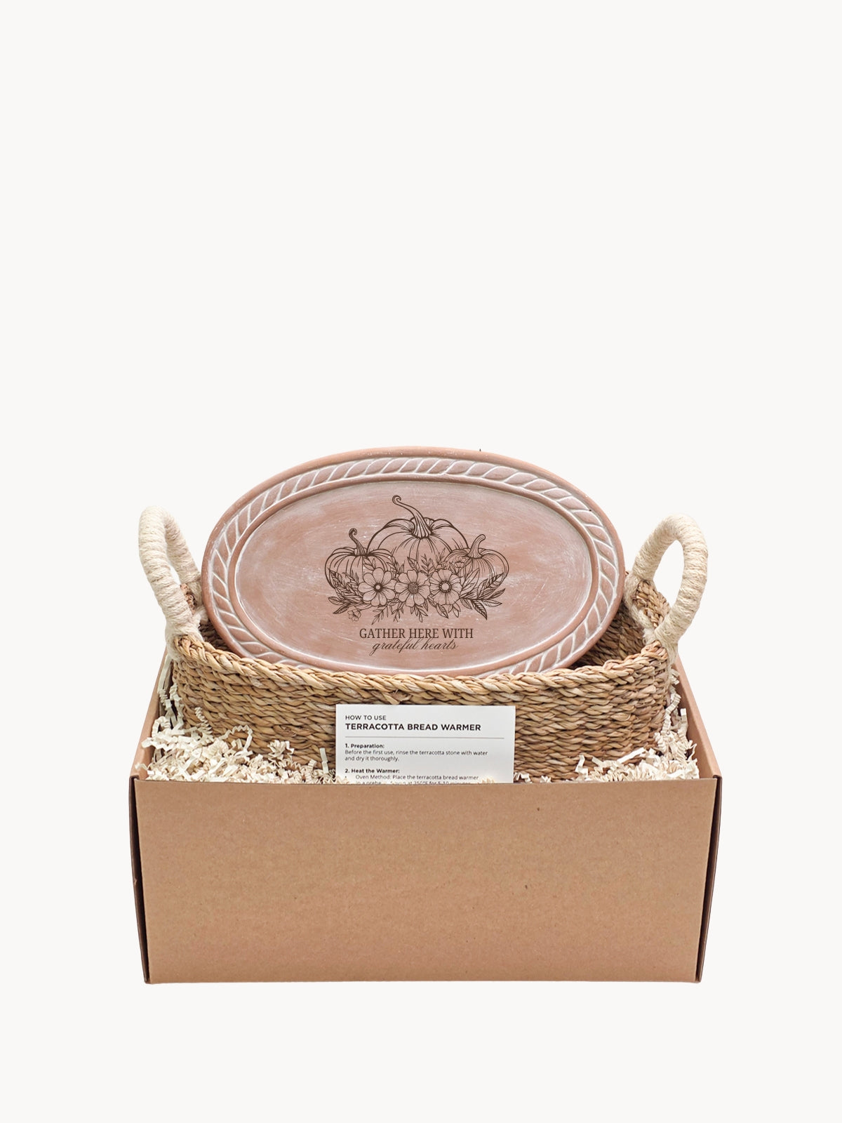 Bread Warmer & Basket - Pumpkin Oval-0