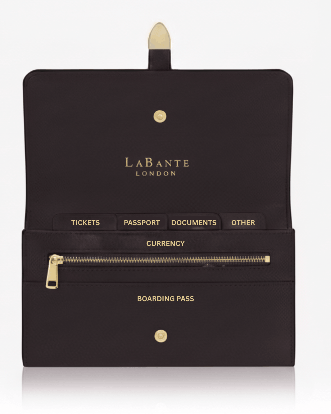 Aspen Black Plant-Based Leather Travel Wallet ( Available for Pre-order 9th April Delivery)-1