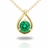 Celeste Teardrop Emerald Necklace-0