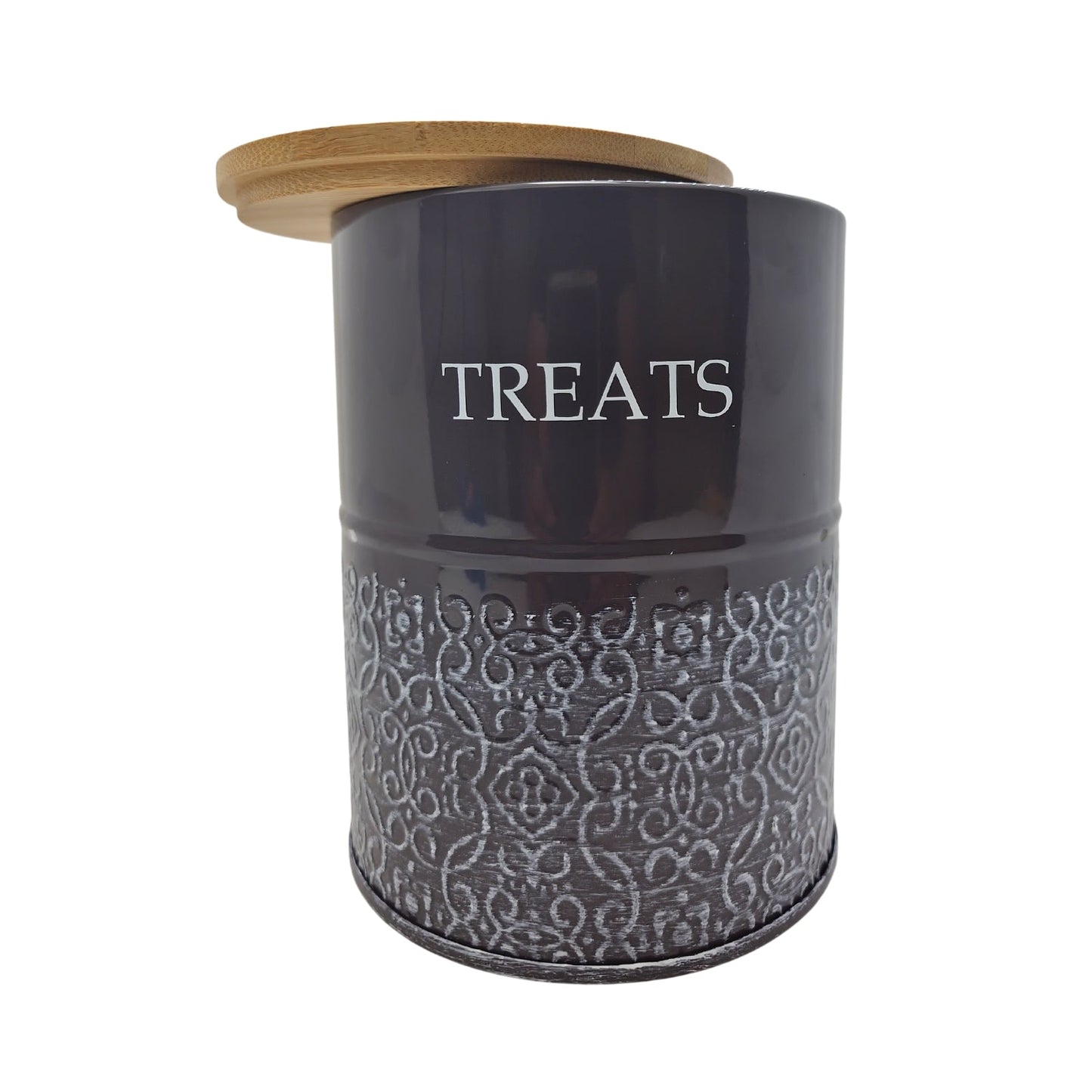 Dog Treat Canister - Gray (Set of 2)-1