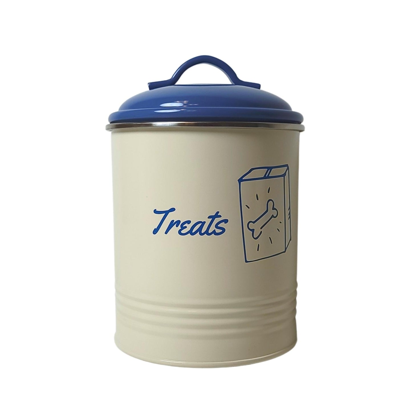French Blue Pet Food & Treat Storage Canisters (Set of 3)-2