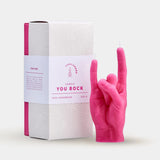 CandleHand "You Rock" Candle - Pink - Sumiye Co