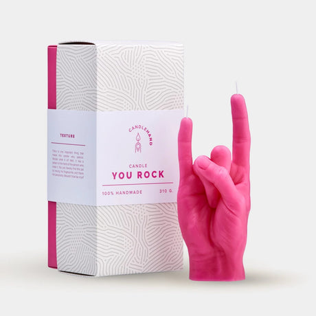 CandleHand "You Rock" Candle - Pink - Sumiye Co