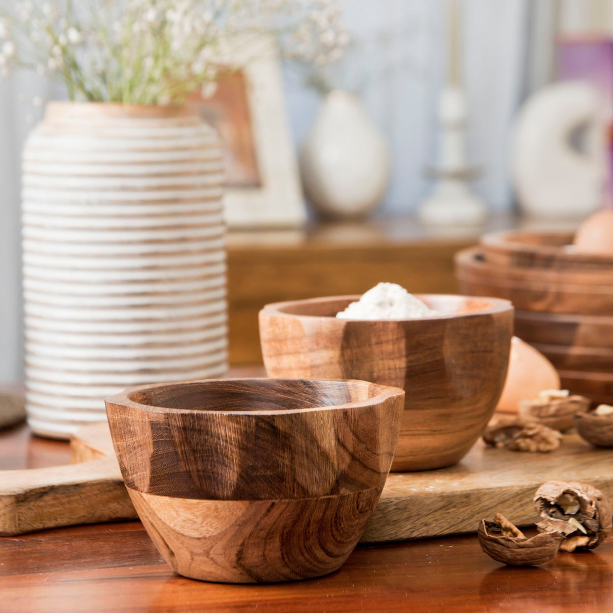 Gravon Acacia Nut Bowls - Sumiye Co