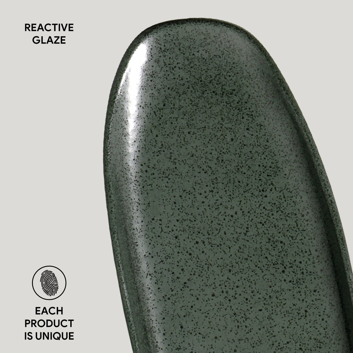Shallow Organic Oval Platter Large Set of 4