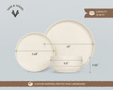 Dinnerware Set, 12 Piece Service for 4, Ceramic, Cambridge Classics