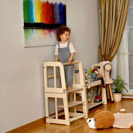 2in1 Montessori Learning Tower & Desk-2
