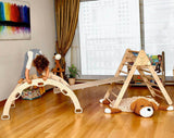 Montessori Climbing Set (3 Pieces)| Pikler Triangle, Climbing Arch & Ramp-0