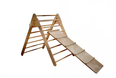 Montessori Climbing Set (3 Pieces)| Pikler Triangle, Climbing Arch & Ramp - Sumiye Co