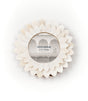 Amalesh Bloom 3x3 Cream Round Picture Frame - Carved Bone - Sumiye Co