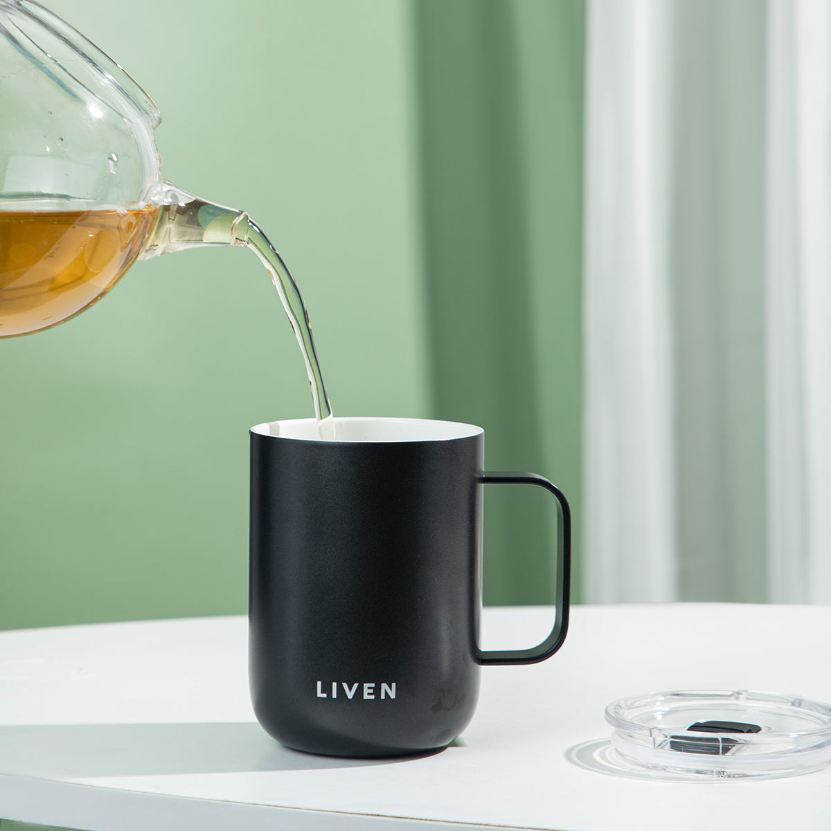 Purifying Camp Mug (16 oz) | Liven Glow™ Stainless Steel -14