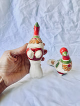 Ceramic Birds Set – Handmade Folk Art Sculpture from Colombia - Sumiye Co