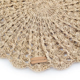 S/4  Hand Crocheted Round Placemat - Gio