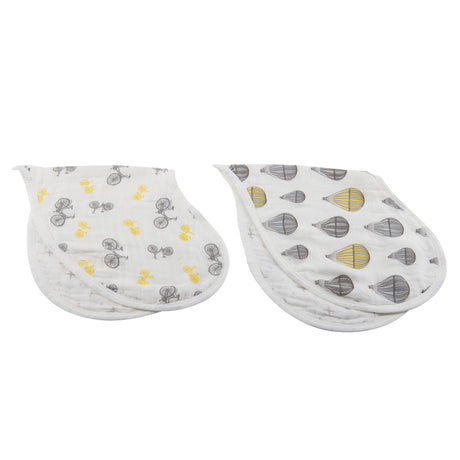 Heart Bibs 2PK | Bamboo Muslin - Traveler -1