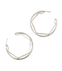 Bhavani Silver Geometric Hoop Earrings by Matr Boomie - Sumiye Co
