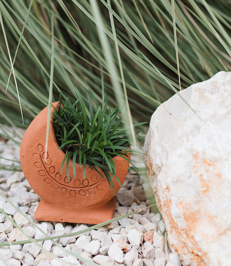 Rakshana Cresecent Moon Plant Pot - Terracotta by Matr Boomie - Sumiye Co