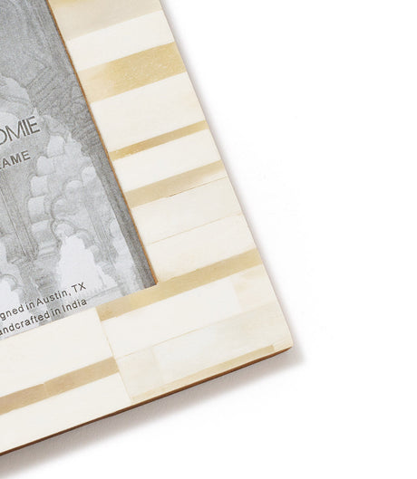 Dari Sandstone Stripe 4x6 Picture Frame - Hand Carved Bone - Sumiye Co