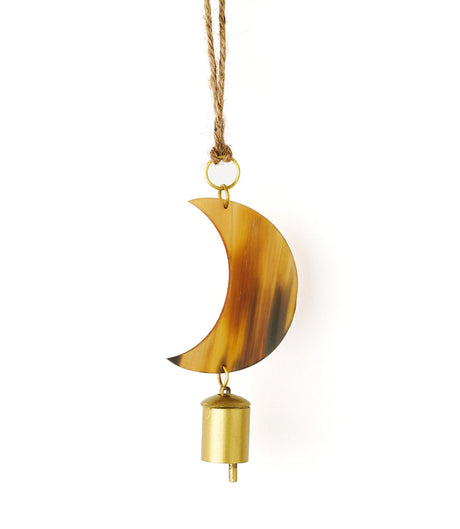 Chayana Moon Bell Wind Chime  - Carved Horn, Hand Tuned by Matr Boomie - Sumiye Co