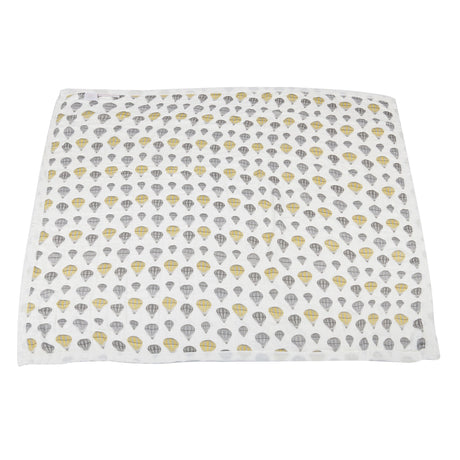 Hot Air Balloon and Northern Star Bamboo Muslin Newcastle Blanket-2