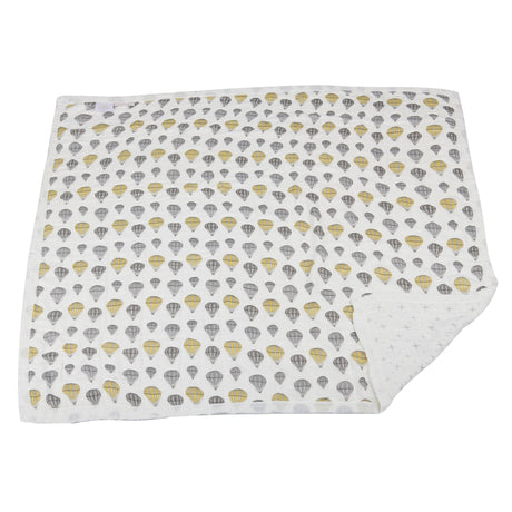 Hot Air Balloon and Northern Star Bamboo Muslin Newcastle Blanket-3