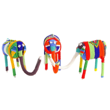 Small Beaded Elephant - Multicolor - Sumiye Co