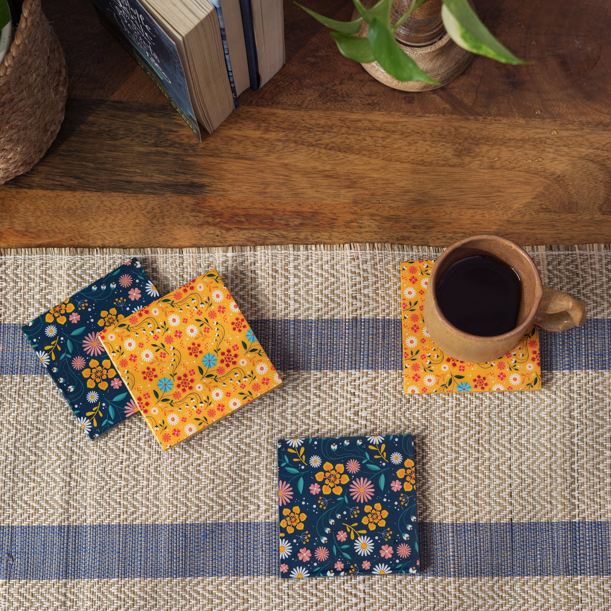 Sunburst Bloom Coasters