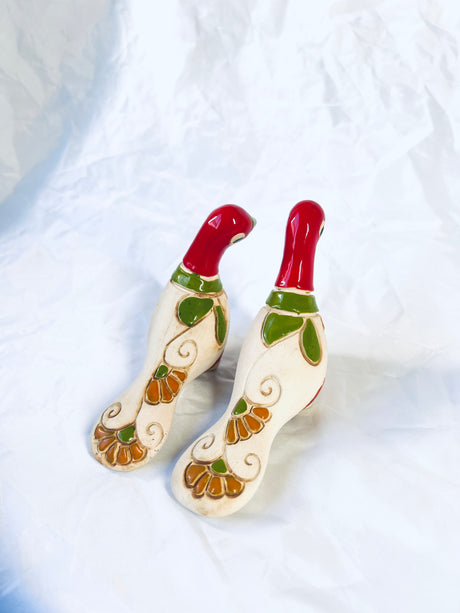 Ceramic Birds Set – Handmade Folk Art Sculpture from Colombia - Sumiye Co