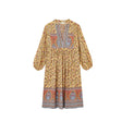 Gianna Midi dress in Yellow - Sumiye Co