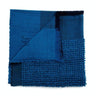 Macaroon Midnight Dark Blue Plush Textured Merino Handloom Throw - Sumiye Co