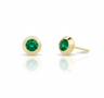 Solea Bezel Emerald Studs-0