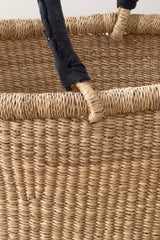 Handwoven Double Weave Oval Market Basket