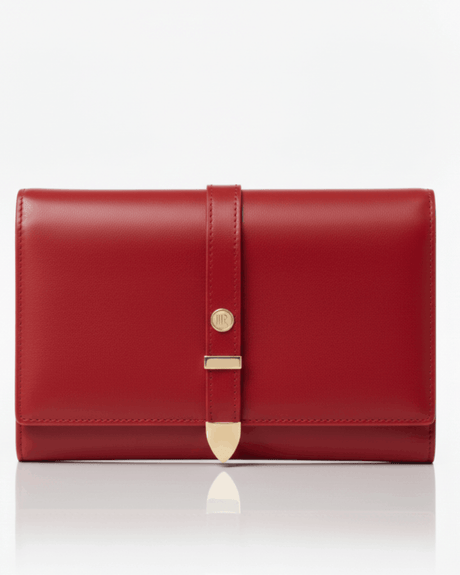 Aspen Red Plant-Based Leather Travel Wallet ( Available for Pre-order 9th April Delivery)-0