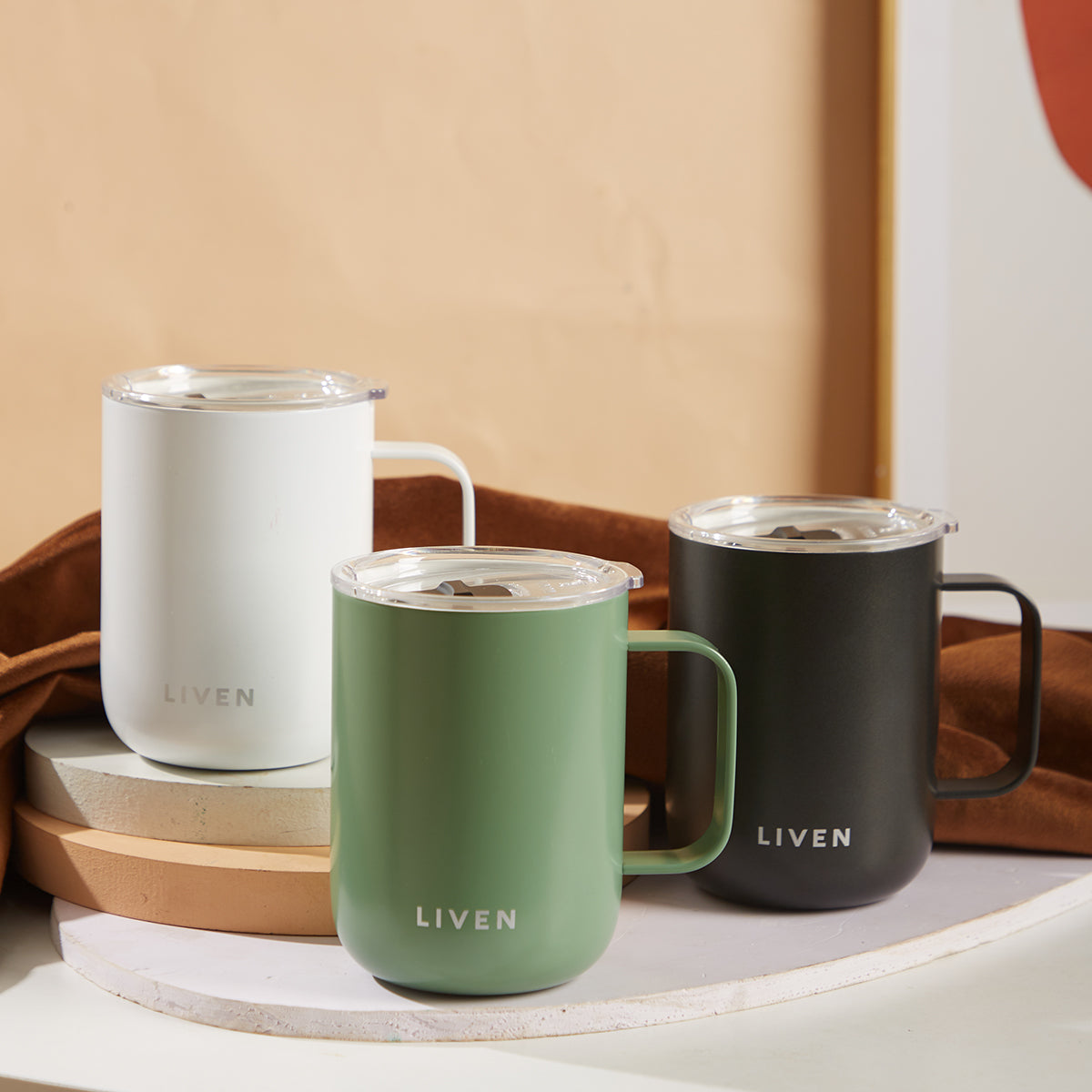 Purifying Camp Mug (16 oz) | Liven Glow™ Stainless Steel -3
