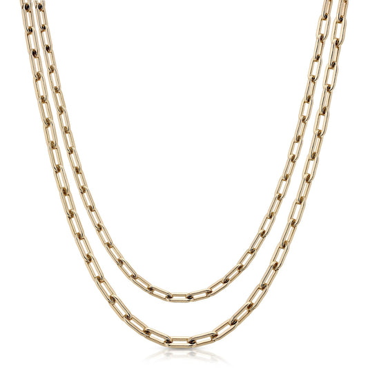 3.5mm Double Medium Link Chain Necklace