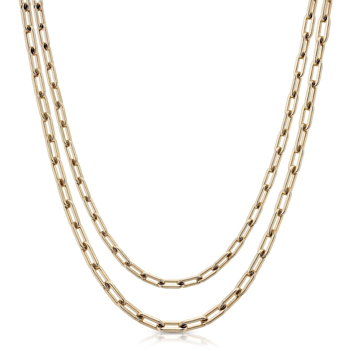 3.5mm Double Medium Link Chain Necklace